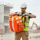 Premium Hi-Vis Orange Heavy Duty Backpack with Reflective Tape and Waterproof Cordura Fabric