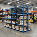 Heavy Duty Industrial Shelving - 1830mm High - 200kg Capacity - Melamine - Blue Finish