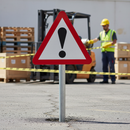 Premium Danger Warning Sign with Exclamation Mark for Temporary and Permanent Use - 600mm to 1500mm Sizes