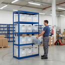 Heavy Duty Shelving Unit with 10 Plastic Storage Boxes - 1800mm High