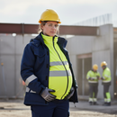 Professional Hi-Vis Yellow Pregnancy Panel for Women's Winter Parka, Adjustable for Growing Belly