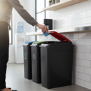 Premium 25L Slimline Recycling Bin with Flip Lid - Multiple Colors