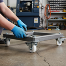 Premium 50mm Swivel Plate Castor with Braked White Nylon Wheel