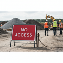 Premium Heavy Duty No Access Sign - 1050x750mm Engineer Grade Retroreflective Metal Sign for Road Safety