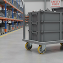 200mm Heavy Duty Fixed Plate Castor with Polyurethane Wheels