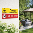 Danger Hazardous Area Sign – 1mm Rigid Plastic – Indoor/Outdoor Use