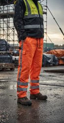 Premium Fire Retardant Hi-Vis Anti-Static Waterproof Trousers with Adjustable Features and High-Performance Comfort