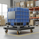 200mm Fixed Plate Heavy Duty Castor with Brown Polyurethane Wheels