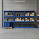 Premium 3x Industrial Shelving - 2440mm High - 400kg Capacity - Steel - Blue