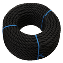 Premium 16mm Black Polypropylene Rope 3 Strand – 30m Coil | Heavy-Duty,