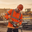 Premium Hi-Vis Orange Long Sleeved Polo Shirt with Moisture-Wicking Fabric and Enhanced Breathability for Work Safety