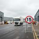 Premium Quick Fit 15mph Speed Limit Sign Face Dia. 670mm for Construction Sites - Enhanced Visibility and Mounting Flexibility