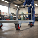 200mm Swivel Bolt Hole Castor with Heavy Duty Rubber Tyre