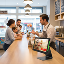 Professional Android Digital Advertising Display with Multi-Colored LED Frame, Remote Control, and 24/7 Usage for Public Spaces