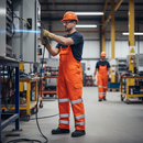 Premium Electric Arc Flash & Fire Retardant Hi Vis Orange Salopettes with Waterproof Fabric and Adjustable Straps