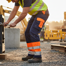 Premium Hi-Vis Professional Driver's Trousers with Inner Knee Pad Pockets and Expanding Back Pockets - Certified EN ISO 20471 Class 1