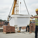 Premium Heavy Duty Crane and Forklift Mortar Tub - 300L with Folding Handles and Reinforced Steel Rim