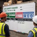 Site Safety Planning Magnetic Board – 1200mm x 1500mm – Dry Wipe – Industrial