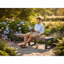 Premium Recycled Plastic Edge Bench for Outdoor and Indoor Use - Durable, Weatherproof Seating with Contemporary Design