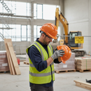 Premium Lightweight Safety Helmet with Mid Peak and Ventilation | Orange