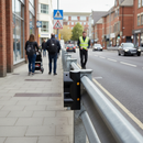 Premium Pedestrian-Friendly Scroll End Cap with Reflective Panels for Safety in Pedestrian Areas