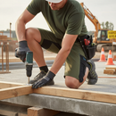 Premium Lightweight Stretch Work Shorts - Water Repellent, Reinforced Pockets, Ideal for Mechanics and DIY Enthusiasts