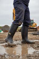 Premium Waterproof Wellington Boots with Steel Toe Cap, Antistatic Design, and Slip-Resistant Sole for Heavy Duty Use