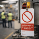 Maintenance In Progress Double Sided Safety Tag (Pack of 10) – 80mm x 150mm – Matt PVC – Industrial Use