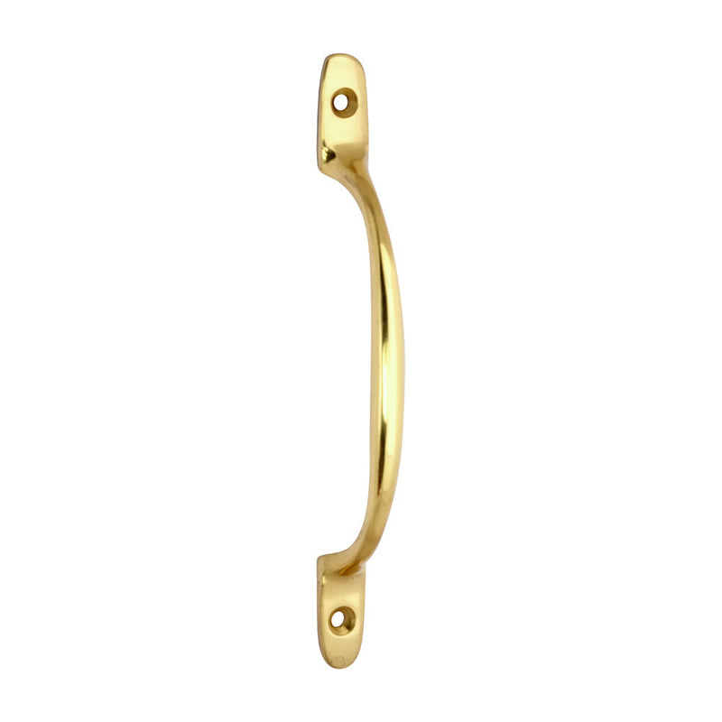 Traditional Pattern Sash Pull Handle - Polished Brass - 160mm