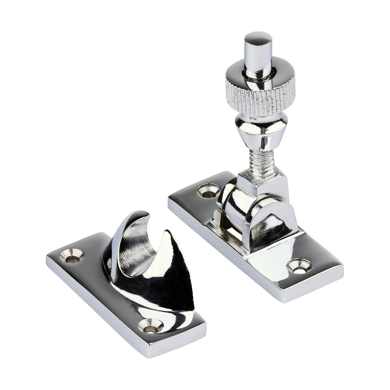 Brighton Pattern Sash Fastener - Polished Chrome - 57 x 22