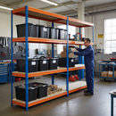 Premium Heavy Duty Shelving Unit - 2200mm High with 8x 62L Storage Boxes