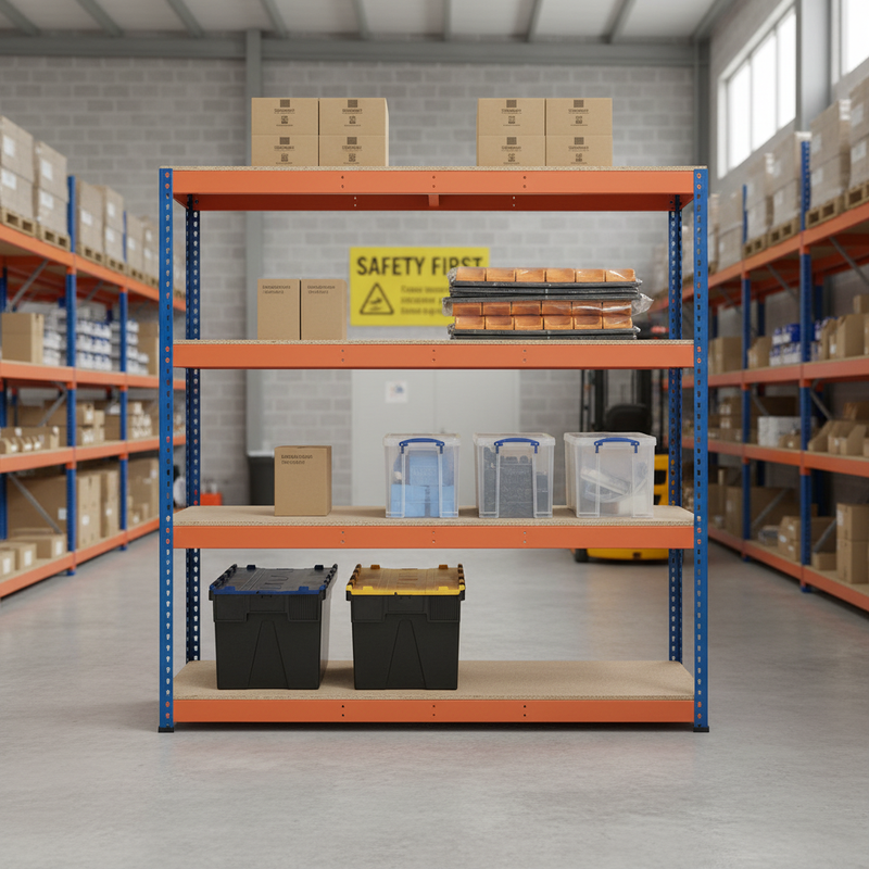 Heavy Duty Industrial Shelving - 3050mm High - 800kg Load Capacity - Chipboard