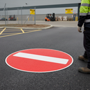 Premium Preformed Thermoplastic 'No Entry' Road Marking - Easy Application, Non-Slip Design, Long-Lasting Solution