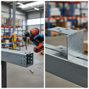Premium Flat End Cap for Open Box Beam Barrier - Galvanised Steel Construction with Secure Fixings