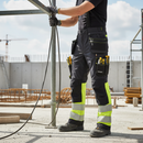 Premium Class 1 Hi-Vis Shell Trousers with Adjustable Braces and Knee Pad Pockets