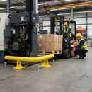 Premium Raised Collision Bar Corner Section - Durable Powder Coated Yellow for Impact Protection