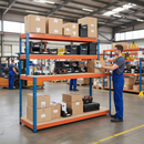 Heavy Duty Workstation - 1677mm High - 400kg Capacity - Chipboard - Blue & Orange