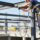 Premium 2m Single Fall Arrest Lanyard with Shock Absorber and Alloy Steel Connectors for Working at Height