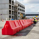 Premium 2m Water Filled Barrier - UV Stabilized, Ideal for Traffic Separation, Red and White Colors