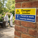 Asbestos Warning Sign – 1mm Rigid Plastic – Indoor/Outdoor Use