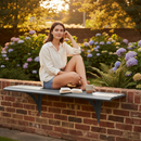 Premium Outdoor Steel Wall Mounted Bench for Public Spaces - Durable and Stylish Seating Solution