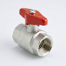 1/4in BSP Female x 1/4in BSP Female Plated Brass Ball Valve (view 2)