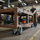 200mm Heavy Duty Fixed Plate Castor with Rubber Tyre and Ball Bearing