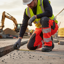 High-Performance Trousers with Kneepad Pockets - Hi-Vis Red/Dark Anthracite
