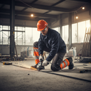 High-Performance Trousers with Kneepad Pockets - Dark Anthracite/Hi-Vis Orange