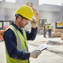 Premium Vented Mid Peak Slip Ratchet Safety Helmet - Lightweight Protection