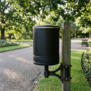 40 Litre Post-Mountable Open Top Litter Bin, UV-Resistant Polyethylene