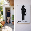 All Gender Toilet Symbol – Rigid Plastic – Indoor & Outdoor Use