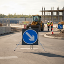 Premium Lightweight Collapsible Keep Right Traffic Sign with Steel Frame for Easy Transport and Storage