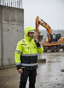 Premium Waterproof Hi-Vis Arc Parka Jacket with Flame Retardant Lining and Multiple Pockets